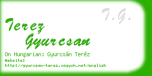 terez gyurcsan business card