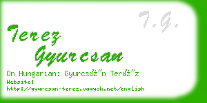 terez gyurcsan business card